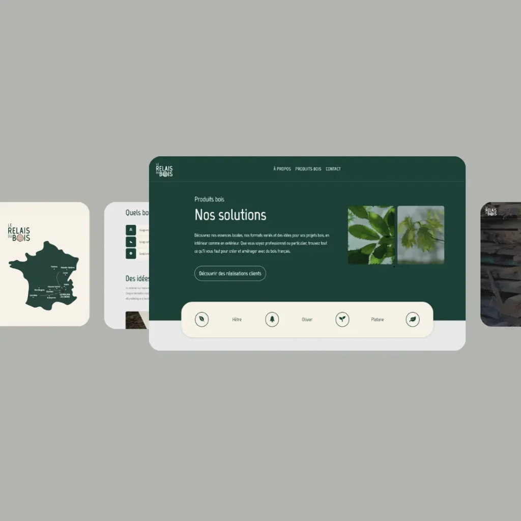 Site internet WordPress réalisé par Mira Maison Créative en Drôme-Ardèche pour Le Relais du Bois